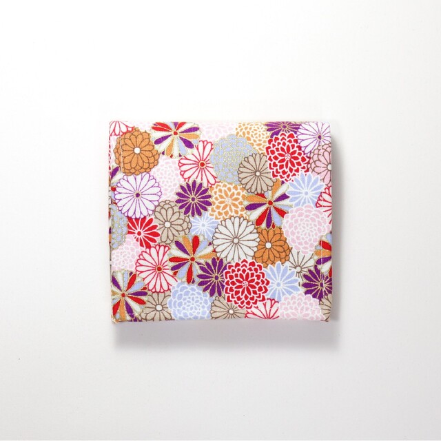 【kik】コンパクト★ シンプル二つ折り財布 菊 和柄 レディースのファッション小物(財布)の商品写真
