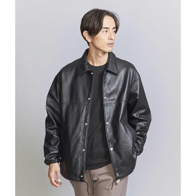 BEAUTY\u0026YOUTH UNITED ARROWS レザー コーチジャケット2402 BEAUTY\u0026YOUTH UNITED ARROWS レザー コーチジャケット2402