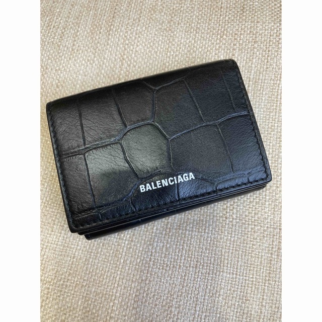 balenciaga 20aw クロコ型押しレザー財布