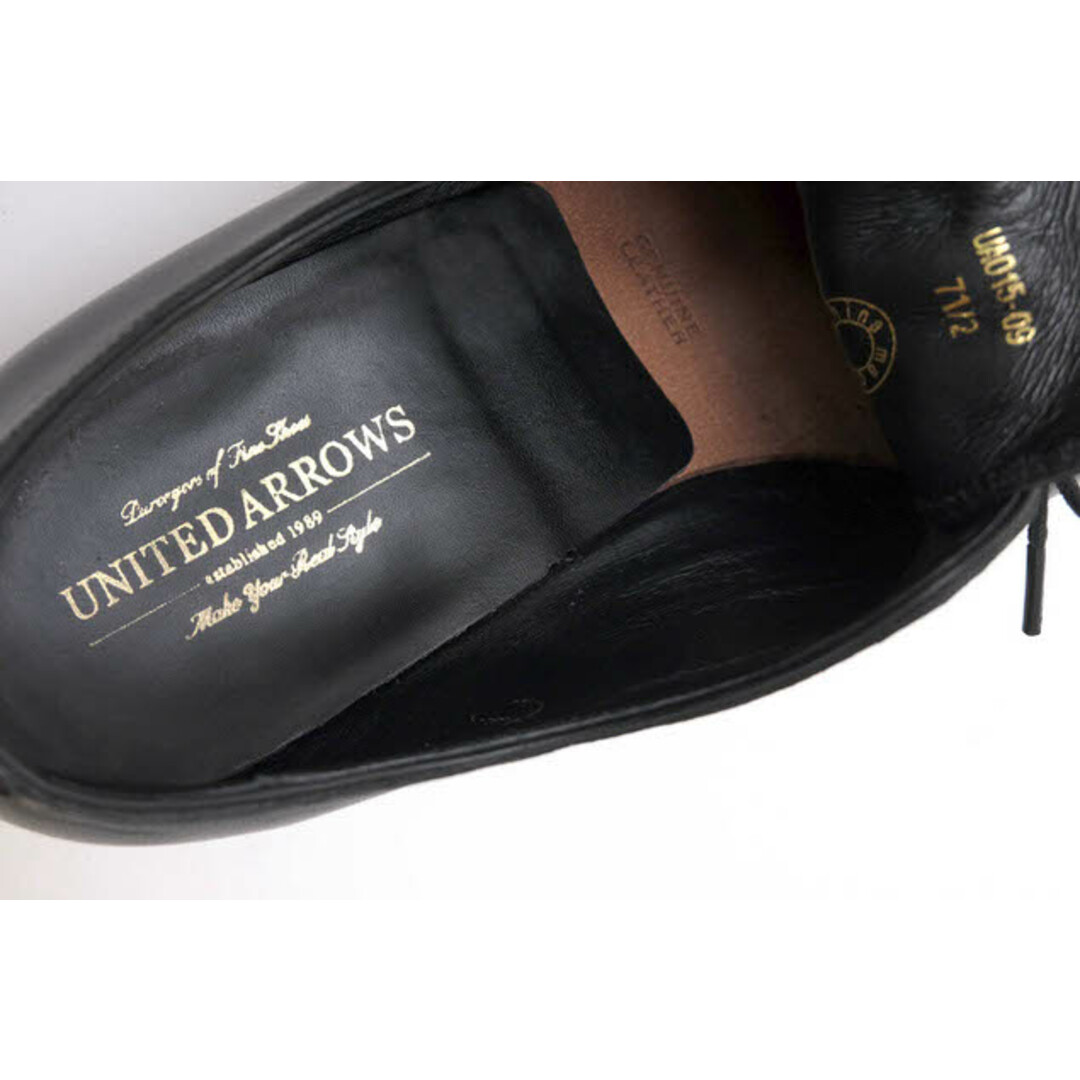 ユナイテッドアローズ／UNITED ARROWS シューズ ビジネスシューズ 靴 ビジネス メンズ 男性 男性用レザー 革 本革 ブラック 黒  UA019 UDBS LTHR SEMI/B セミブローグ キャップトゥ