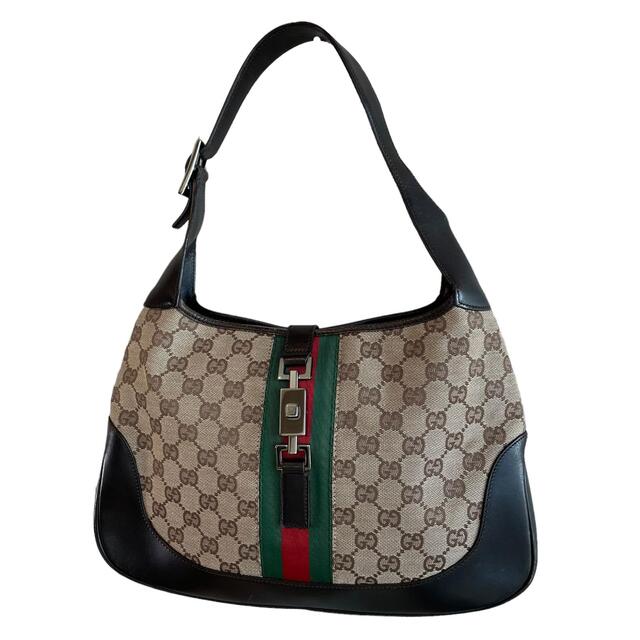 在庫品即日出荷 GUCCI グッチ GGキャンバス×レザー ジャッキー ワン