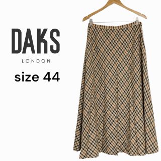 ダックス(DAKS)のDAKS チェック プリーツ フレアロングスカート(ロングスカート)