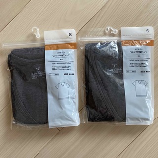 ムジルシリョウヒン(MUJI (無印良品))の無印良品　綿であったか　Vネック半袖Tシャツ　紳士Sサイズ(Tシャツ/カットソー(半袖/袖なし))