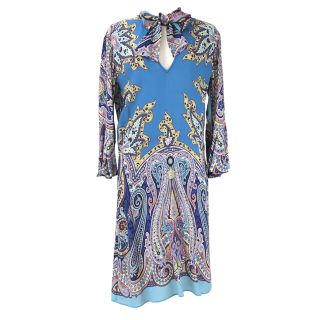 ETRO - 美品 エトロ ペイズリー総柄 ワンピース レディース ブルー 40