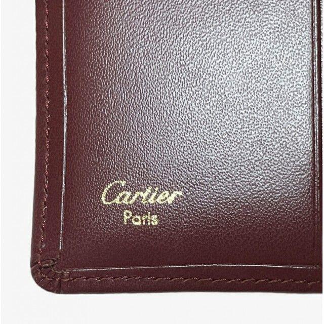 Cartier - 良好 カルティエ 財布 三つ折り マスト ボルドー ２C