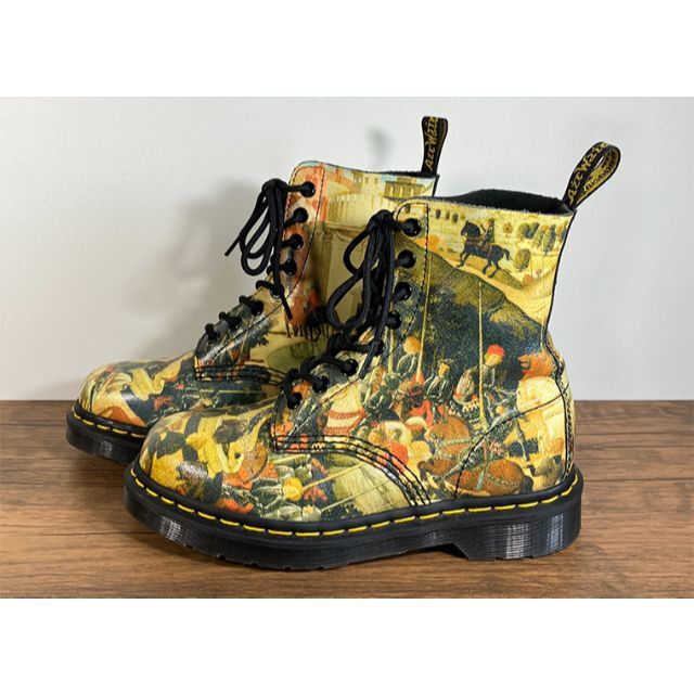希少 Dr.Martens PASCAL マーチン 絵画 総柄 8ホール ブーツ
