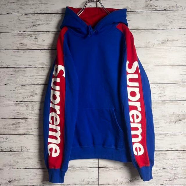 【希少カラー】Supreme パーカー 両袖プリントロゴ 即完売モデル 入手困難