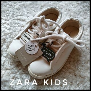 新品タグ付 ZARA kids 白 スニーカー ザラキッズ 靴 シューズ(その他)