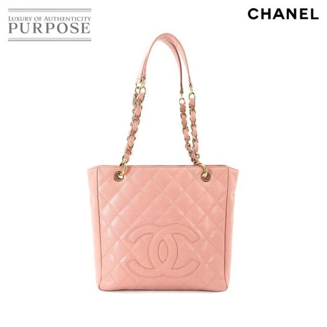 当店の記念日 シャネル - CHANEL CHANEL 90166915 VLP ヴィンテージ 金具 ゴールド A20994 ピンク キャビアスキン バッグ トート チェーン PST マトラッセ トートバッグ