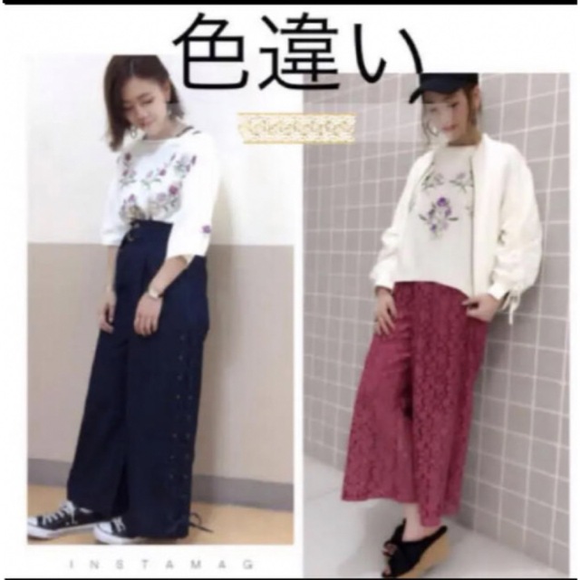 w closet(ダブルクローゼット)のダブルクローゼット♡刺繍ニットプルオーバー　オフショル レディースのトップス(ニット/セーター)の商品写真