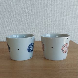 蕎麦猪口２脚  ＷＡＺＡＮＮ 新品(グラス/カップ)