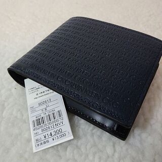 【新品/本物】Calvin Klein（カルバン・クライン）折財布/紺