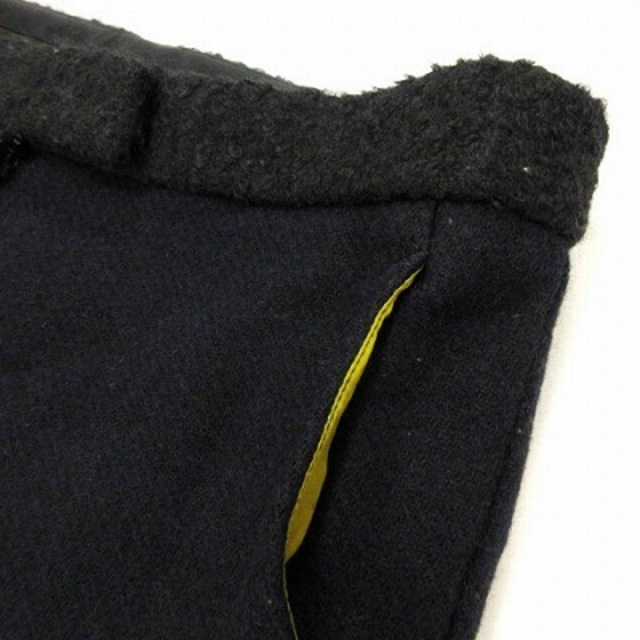 Paul Smith(ポールスミス)のポールスミス ブラック クロップドパンツ 切替 モヘヤ混 濃紺 40 ■SM0 メンズのパンツ(その他)の商品写真
