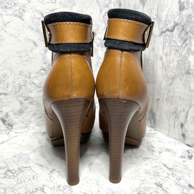 店内全品対象 TORY BURCH ショートブーツ 7M ブラウン 3broadwaybistro.com