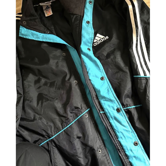 adidas(アディダス)のレア！ビンテージ アディダス ナイロン ウォームアップ ジャケット コート メンズのジャケット/アウター(ブルゾン)の商品写真