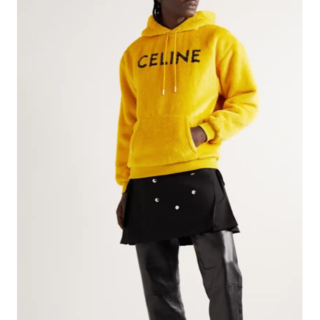 celine - 【CELINE】グリッターロゴ アルパカ＆ウール混フーディー/yellow　　S