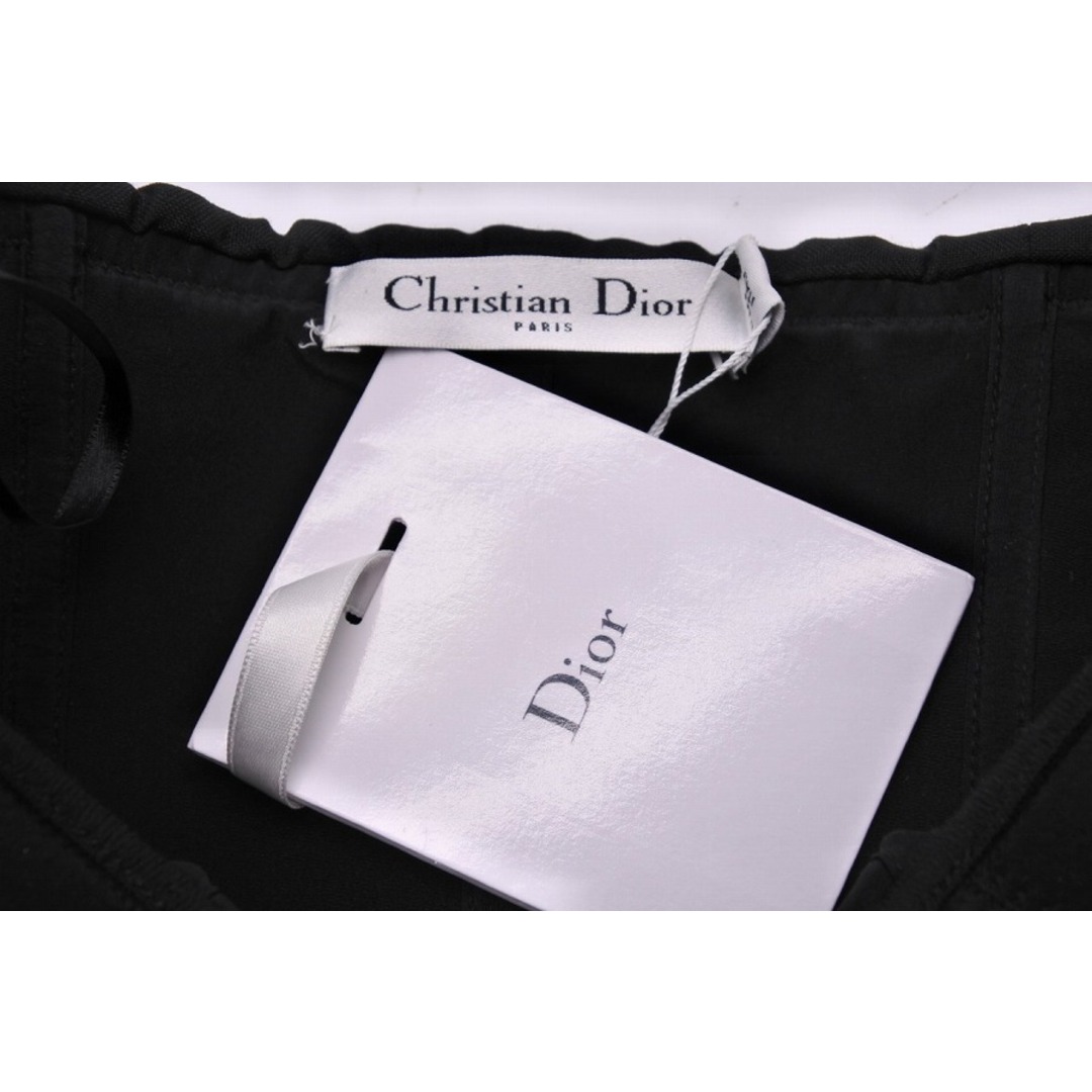 [USED/]Christian Dior クリスチャンディオール ドレス 【未使用品】 オールインワン レディースドレス ベアトップ ラフシモンズ ブラック ウール モへヤ ウール シルク（裏地） 38  ai-tdc-000186-4e 6