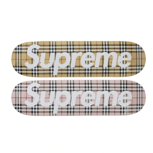 【超ポイント祭?期間限定】 Skateboard BURBERRY x SUPREME - Supreme デッキ 2set  スケートボード