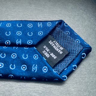 CHANEL - 【美品】CHANEL/シャネル ネクタイ ネイビー ココマークの CHANEL - 【美品】CHANEL/シャネル ネクタイ ネイビー ココマークの