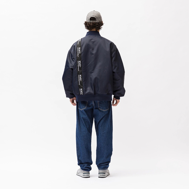 【ネイビー/L】WTAPS TEAM JACKET NYLON UT813