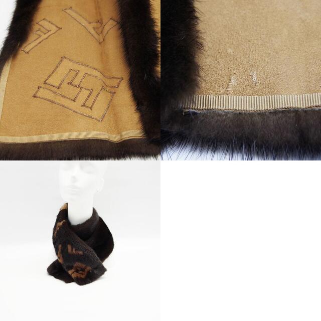 小物FENDI ミンク ファー 毛皮 ティペット マフラー ズッカ FFロゴ