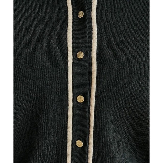 DOUBLE STANDARD CLOTHING(ダブルスタンダードクロージング)のソブ ダル糸ニットカーディガン ブラック レディースのトップス(カーディガン)の商品写真