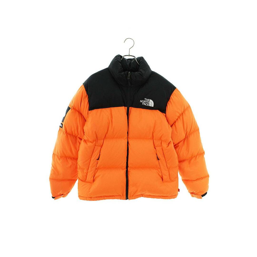 シュプリーム ×ノースフェイス THE NORTH FACE 16AW Nuptse Jacket パワーオレンジヌプシダウンジャケット メンズ L