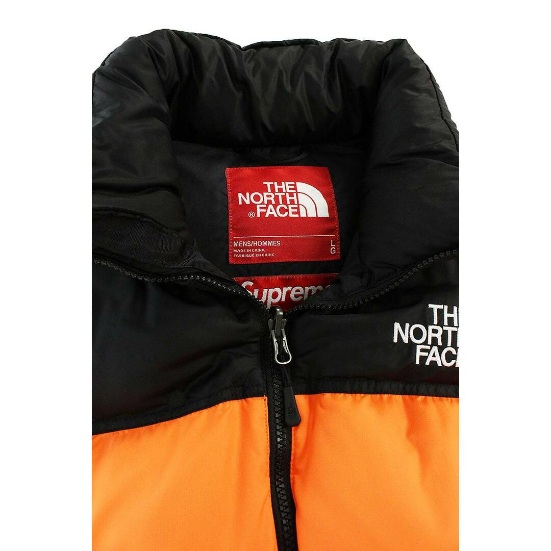 シュプリーム ×ノースフェイス THE NORTH FACE 16AW Nuptse Jacket パワーオレンジヌプシダウンジャケット メンズ L 5