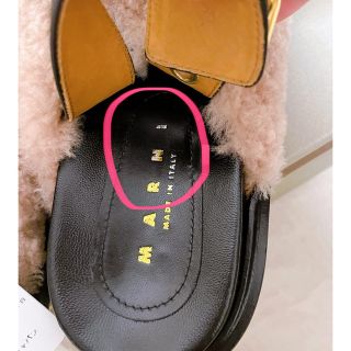 未使用】MARNI マルニ フスベットサボ サンダル ピンク 38サイズ-