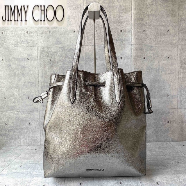 JIMMY CHOO - 【美品】JIMMY CHOO BARRA 定価12万 2wayトート ガンメタル