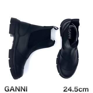 39 25cm ブラック GANNI ガニー チェルシーブーツ レインブーツ(ブーツ)