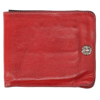 クロムハーツ(Chrome Hearts)のクロムハーツ 1SNAP/1スナップ クロスボタンレザーウォレット財布 メンズ(財布)