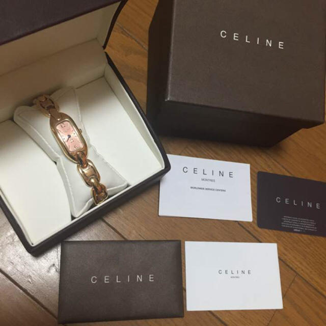 celine(セリーヌ)のCELINE ピンクゴールド 腕時計 レディースのファッション小物(腕時計)の商品写真