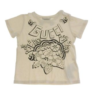 グッチ(Gucci)の【中古】 Gucci グッチ コットン キッズ Tシャツ ホワイト/ブラック gy(Tシャツ/カットソー)