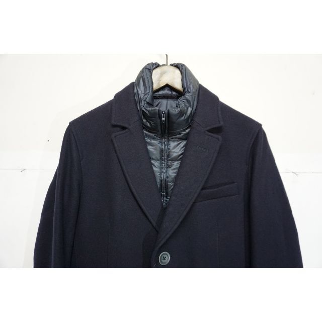 新品 HERNO チェスターコート インナー ダウン ライナー付 紺 212M