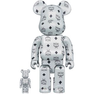 ベアブリック(BE@RBRICK)のBE@RBRICK MCM WHITE CHROME 100% & 400%(その他)