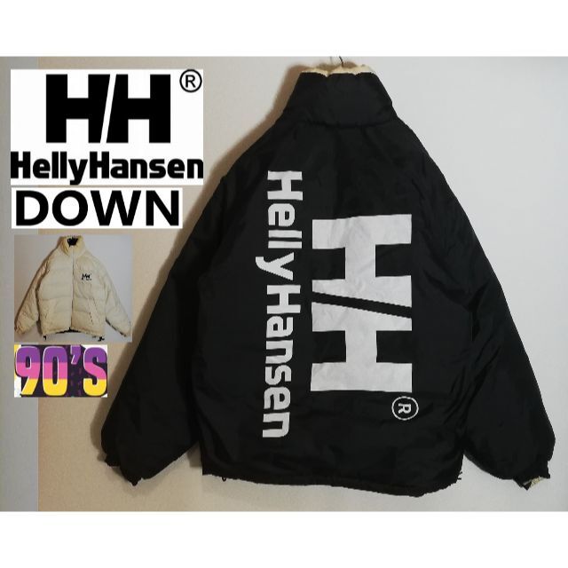 365 90年代 Helly Hansen L ダウンジャケット リバーシブルアウトドアHIGHFIELD