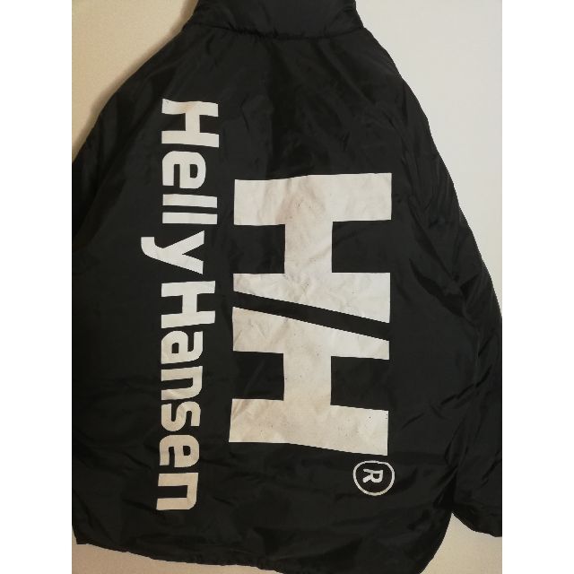 ヘリーハンセン リバーシブル 刺繍ロゴ ダウンジャケット 黒 002
