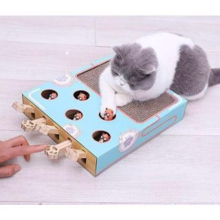 o猫 爪 研ぎ ダンボール おもちゃ もぐらたたき 猫じゃらし キャット ベッド(猫)