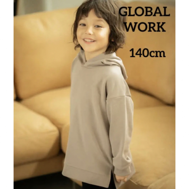 GLOBAL WORK(グローバルワーク)のグローバルワーク：プルオーバーパーカー 140cm パーカー キッズ/ベビー/マタニティのキッズ服男の子用(90cm~)(Tシャツ/カットソー)の商品写真