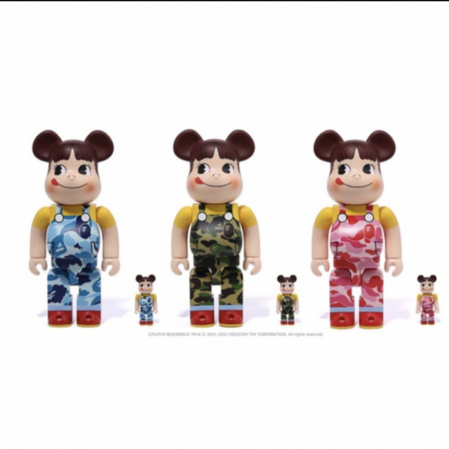 BE@RBRICK BAPEペコちゃん100%&400%三色セット