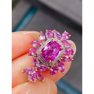 天然パパラチアサファイア ペンダントトップ2.99ct k18 ¥の通販 by Rui ...