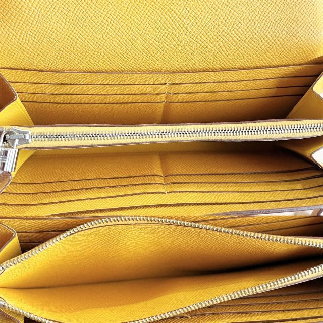 エルメス ケリーウォレット 長財布 エプソン イエロー □M刻印 美品☆ エルメス ケリーウォレット 長財布 エプソン イエロー □M刻印 美品☆