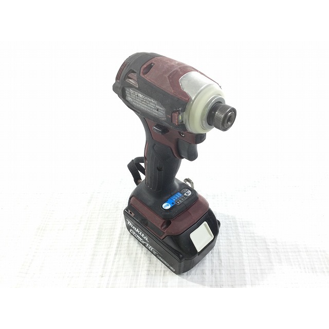 Makita(マキタ)の☆中古品☆ makita マキタ 18V 充電式インパクトドライバ TD172DGX AR 赤/オーセンティックレッド バッテリー2個 充電器 ケース 63049 自動車/バイクのバイク(工具)の商品写真