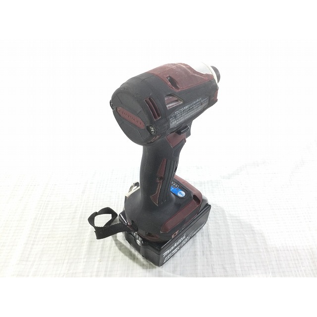 Makita(マキタ)の☆中古品☆ makita マキタ 18V 充電式インパクトドライバ TD172DGX AR 赤/オーセンティックレッド バッテリー2個 充電器 ケース 63049 自動車/バイクのバイク(工具)の商品写真