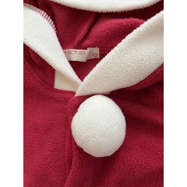 サンタ　ロンパース　スタイ　セット キッズ/ベビー/マタニティのベビー服(~85cm)(ロンパース)の商品写真