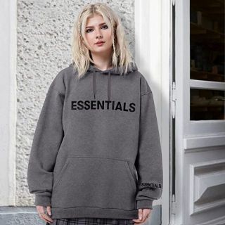 フィアオブゴッド(FEAR OF GOD)の【FEAR OF GOD】ESSENTIALS男女兼用プリントヒップホップパーカ(パーカー)