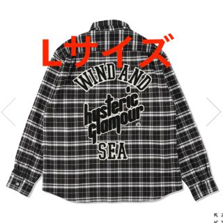 WIND AND SEA xヒステリックグラマー チェックシャツBlack-