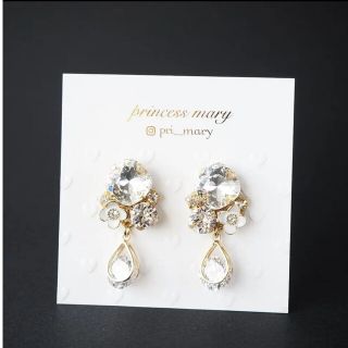 雫ジルコニア》贅沢クリスタル♡﻿flower bijouピアス(ピアス(両耳用))