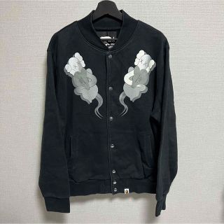 アベイシングエイプ(A BATHING APE)のBAPE KAWS スウェットスタジャン  ジャケット エイプ(スタジャン)